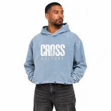 Load image into Gallery viewer, Don't Fit In | RENEWED | Unisex | Boxy Fit | Vintage Washed Frayed-Hem Hoodie