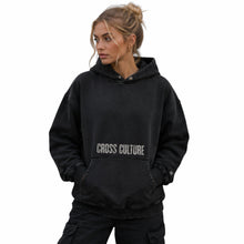 Load image into Gallery viewer, Don't Fit In | RENEWED | Unisex | Snow Wash Snap Collar Hoodie