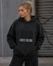 Load image into Gallery viewer, Don't Fit In | RENEWED | Unisex | Snow Wash Snap Collar Hoodie