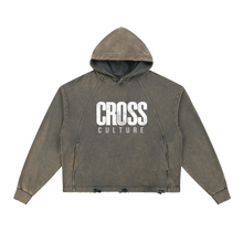 Load image into Gallery viewer, Don't Fit In | RENEWED | Unisex | Boxy Fit | Vintage Washed Frayed-Hem Hoodie