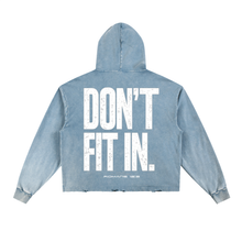 Load image into Gallery viewer, Don't Fit In | Unisex | Vintage Washed Frayed-Hem Hoodie