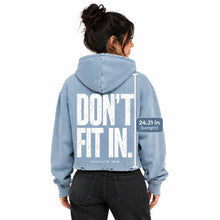 Load image into Gallery viewer, Don't Fit In | RENEWED | Unisex | Boxy Fit | Vintage Washed Frayed-Hem Hoodie