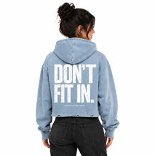 Load image into Gallery viewer, Don't Fit In | RENEWED | Unisex | Boxy Fit | Vintage Washed Frayed-Hem Hoodie