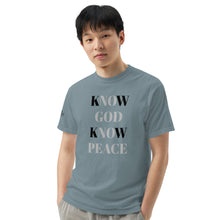 Load image into Gallery viewer, Know God Know Peace | Men’s Garment-Dyed Heavyweight T-Shirt