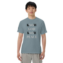 Load image into Gallery viewer, Know God Know Peace | Men’s Garment-Dyed Heavyweight T-Shirt