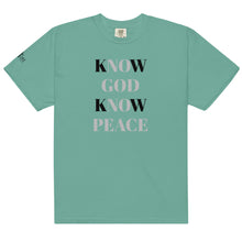 Load image into Gallery viewer, Know God Know Peace | Men’s Garment-Dyed Heavyweight T-Shirt