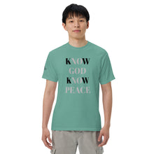 Load image into Gallery viewer, Know God Know Peace | Men’s Garment-Dyed Heavyweight T-Shirt