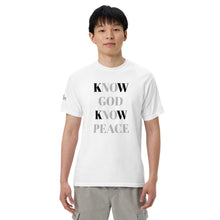 Load image into Gallery viewer, Know God Know Peace | Men’s Garment-Dyed Heavyweight T-Shirt