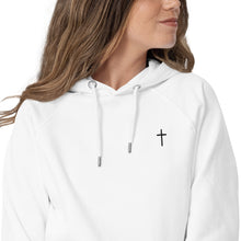 Load image into Gallery viewer, Power of the Cross | Unisex Eco Raglan Hoodie