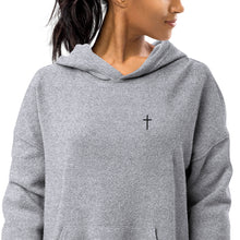 Load image into Gallery viewer, Embroidered Cross | Unisex | Sueded Fleece Hoodie