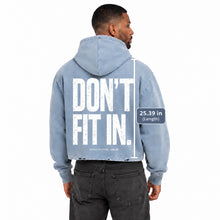 Load image into Gallery viewer, Don't Fit In | RENEWED | Unisex | Boxy Fit | Vintage Washed Frayed-Hem Hoodie
