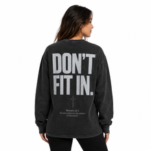 Load image into Gallery viewer, Don't Fit In | MISFIT | Unisex Oversized Acid Wash Long Sleeve T-Shirt
