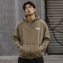 Load image into Gallery viewer, Don't fit In | MISFIT | Snow Wash Hand-Frayed Heavyweight Hoodie
