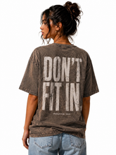 Load image into Gallery viewer, Don't Fit In | RENEWED | Unisex Oversized Snow Washed T-shirt
