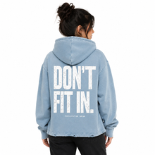 Load image into Gallery viewer, Don't Fit In | Unisex | Vintage Washed Frayed-Hem Hoodie
