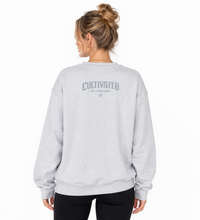Load image into Gallery viewer, CULTIVATED | Heather Gray | Galatians 5:22 | Unisex Crewneck
