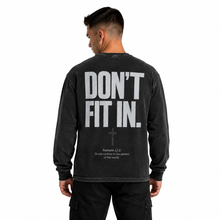 Load image into Gallery viewer, Don't Fit In | MISFIT | Unisex Oversized Acid Wash Long Sleeve T-Shirt
