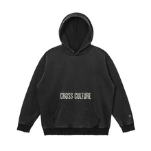 Load image into Gallery viewer, Don't Fit In | RENEWED | Unisex | Snow Wash Snap Collar Hoodie
