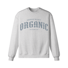 Load image into Gallery viewer, ORGANIC | CULTIVATED | Heather Gray | Galatians 5:22 | Unisex | Oversized Fit | Crewneck
