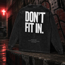 Load image into Gallery viewer, Don't Fit In | MISFIT | Unisex Oversized Acid Wash Long Sleeve T-Shirt
