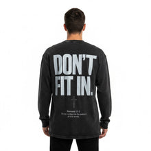 Load image into Gallery viewer, Don't Fit In | MISFIT | Unisex Oversized Acid Wash Long Sleeve T-Shirt
