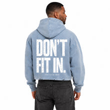 Load image into Gallery viewer, Don't Fit In | RENEWED | Unisex | Boxy Fit | Vintage Washed Frayed-Hem Hoodie

