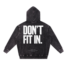 Load image into Gallery viewer, Don't fit In | MISFIT | Snow Wash Hand-Frayed Heavyweight Hoodie
