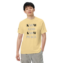 Load image into Gallery viewer, Know God Know Peace | Men’s Garment-Dyed Heavyweight T-Shirt
