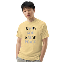 Load image into Gallery viewer, Know God Know Peace | Men’s Garment-Dyed Heavyweight T-Shirt
