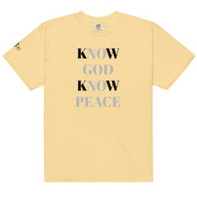 Load image into Gallery viewer, Know God Know Peace | Men’s Garment-Dyed Heavyweight T-Shirt
