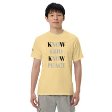 Load image into Gallery viewer, Know God Know Peace | Men’s Garment-Dyed Heavyweight T-Shirt
