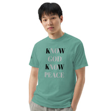 Load image into Gallery viewer, Know God Know Peace | Men’s Garment-Dyed Heavyweight T-Shirt
