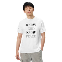 Load image into Gallery viewer, Know God Know Peace | Men’s Garment-Dyed Heavyweight T-Shirt
