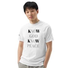 Load image into Gallery viewer, Know God Know Peace | Men’s Garment-Dyed Heavyweight T-Shirt
