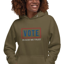 Load image into Gallery viewer, VOTE | IN GOD WE TRUST | Unisex Hoodie
