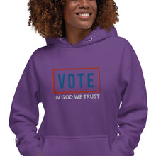 Load image into Gallery viewer, VOTE | IN GOD WE TRUST | Unisex Hoodie
